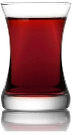 Lot de 6 verres à thé turcs traditionnels avec design moderne, tasses à thé et tasses à café, verres transparents, 175 ml, passent au lave-vaisselle, tasses à thé