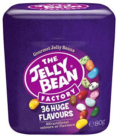 The Jelly Bean Factory 36 Riesige Geschmacksrichtungen 80 g Dose (6 Stück)