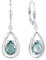 Amor Ohrhänger 925 Sterling Silber Damen Ohrschmuck, mit Spinell synt., 2,2 cm, Grün, Kommt in Schmuck Geschenk Box, 2023903