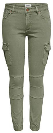 Only Femme Onlmissouri Reg Ank Cargo Pnt Noos Pantalon, Vert (Oil Green Oil Green), 34 EU