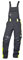 K & G seit 1948 Profi Latzhose AH6402 SCHWARZ/GELB NEON Herrenlatzhose Beruflatzhose Schutzlatzhose Arbeitslatzhose Sicherheitshose Herren Hose Arbeitshose (62)