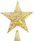 URATOT Glitzernde Weihnachtsbaumspitze aus Metall, Weihnachtsbaumspitze, Hallow Wire Star Topper für Weihnachten Heimdekoration (15,2 cm, Gold)