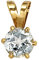 Jobo Damen-Anhänger aus 14 Karat 585 Gold mit Aquamarin