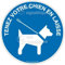 AUA SIGNALETIQUE - Panneau Tenez votre Chien en Laisse - Ø 230 mm, PVC 1.5mm