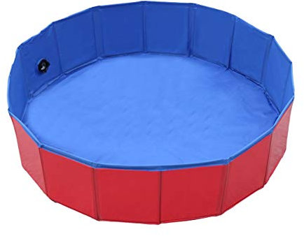 Piscina Bagno per Piccole Medie Cani di Grossa Taglia e Bambini, Piscina per Cani Pet Pet Esterna Coperta Stagno Cucciolo di Acqua Pieghevole Kiddie Pool Vasca di Lavaggio