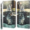 GLANDOTU Apple iPhone 7 Plus/6s Plus/6 Plus/8 Plus Case Flip Wallet PU Leather Cover with Magnetic Button Standing Funstion Full-Body Protective Phone Cases - Cat & tiger