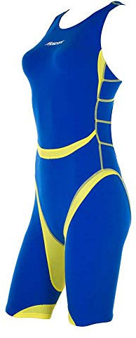 Mosconi Women's Girls Tri Shark Ef Pro Triathlon Suit, Royal Blue/Yellow, 14