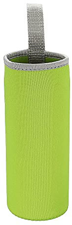 sourcing map Water Bottle Sleeve 500ml Neoprene Carrier Insulated Non Slip Protective Glass Bottles Cover with Strap for Cool or Hot Drinks, Green 2 Pack