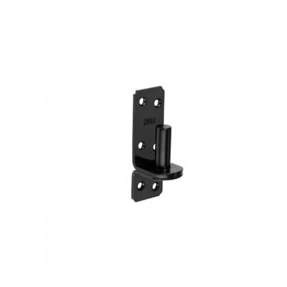 Gedotec schwerer Zapfgriff für Aufschraubband - Fensterschanier | 1 Stück - Kloben aus Stahl | 120 x 40 mm - Durchmesser 16 mm | Zapfen schwarz | Scharniere Tür | Einbohrband Metall zum Schrauben