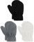 Geyoga 3 Paar Winter Kinder Strickhandschuhe Kleinkind Fäustlinge Warme Gestrickte Kinder Handschuhe (Dunkle Farbe, 5-10 Jahre)