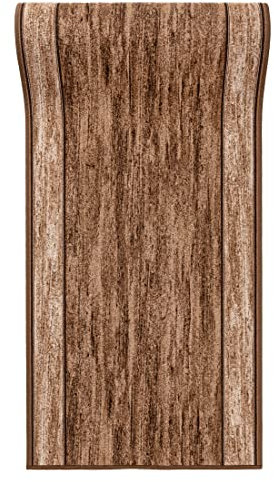 Mazovia rutschfest Teppich Läufer Flur - Modern Muster Teppichläufer - Kurzflor Flurläufer für Vorzimmer, Schlafzimmer, Küche - ÖKO-TEX Zertifiziert - Meterware Braun - 67 x 775 cm