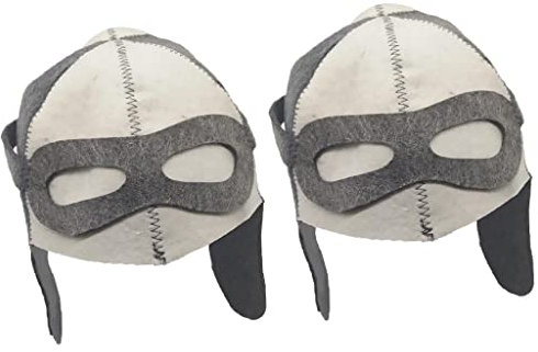 2Pcs Unisex Saunahut Wollfilz Damen Herren, Russische Banja Badehaus Hut, Wellness Mütze Premium Qualität Filz Saunamütze für Männer Frauen Heiß-Trocken-Dampfbad Außensauna