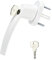 SOTECH Manilla de aluminio BRIS (151 x 28,5 x 62 mm) blanca con cerradura incl. 2 llaves de seguridad