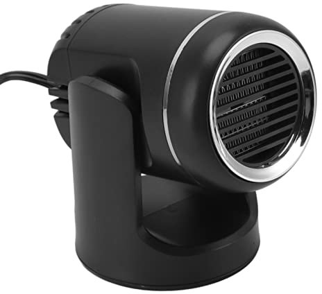 PUSOKEI Tragbare Autoheizung, 12V 120W Schnellheizung Windschutzscheibenentfroster, 2 in 1 Autoheizungslüfter, Konstante Temperatur, Plug in Heizlüfter mit 360 ° Drehung