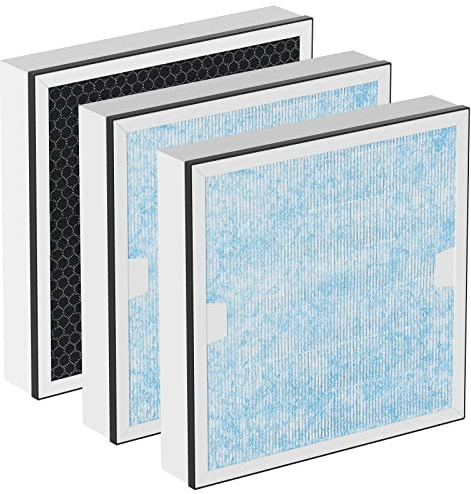 Carmerny HEPA & Activated Carbon Filter Replacement Set Compatible with AlorAir CleanShield HEPA 550 Air Scrubber (Pack of 3)
