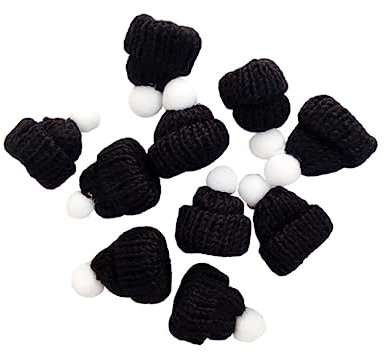 jojofuny 10st Weihnachts-weinflaschen-topper Weihnachtsschmuck Winzige Hüte Für Flaschen Lollipop-topper-hut Weihnachtsmütze Stricken Partyhüte Lutscher Hüte Minihüte Diy Klein Besteck Kind