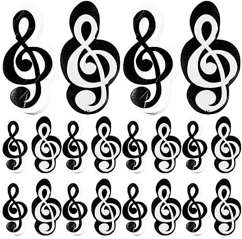 ABOOFAN 20 Pezzi Mini Gomme Da Cancellare a Forma Di Nota Musicale, Gadget Musicali Per Bambini, Regalo Per Centro Musicale E Uso Domestico, Assortiti