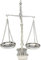 Kare Design Deko Objekt Scale, Silber, Waage, Messing vernickelt, 23x17x7 cm (H/B/T)