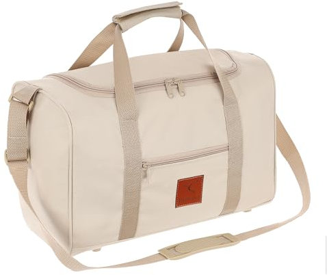 Granori Handgepäck Reisetasche 40x30x25 cm ET2 - Leichte Flugzeug Bord-/ Kabinengepäck Tasche 30 l für Damen und Herren | Max. Maße Flug Gepäck Kabinentasche mit Schultergurt für Eurowings (Beige)