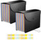 MEKNAAIL File Organiser 24 Pockets Document Organiser Expanding Accordion Filing Folders for Paperwork A4 Size with Lid and Colour Labels Rainbow Document Box for Paper and File Storage (Pack of 2)