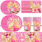 NTEVXZ 51Pcs Vajilla de Fiesta de Barbi, Barbi Plato, Taza, Servilleta, Mantel, Princesa Party Decoraciones, Barbi Vajilla para Fiesta de Cumpleaños, 10 Invitados