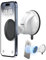 PROfezzion Support de Téléphone Magnétique à Ventouse Rotatif pour Salle de Bain, Douche, Verre, Carrelage, Maquillage, Gym, Live Stream, Longue durée pour iPhone et Cellphone, Noir