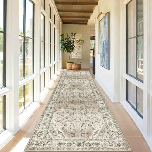 Cekene Tapis Couloir Long 80x300cm Tapis de Cuisine Antiderapant et Lavable Tapis de Passage Ultra Doux Tapis de Sol pour Buanderie Chambre