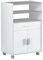 Miroytengo Mueble Auxiliar Cocina para Microondas con Ruedas Color Blanco y Gris 59x92x40 cm