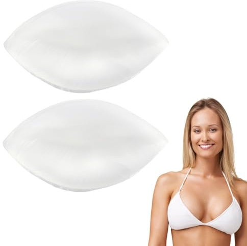 LANAFAY 1 Paia Inserti Reggiseno Silicone, Imbottitura Reggiseno Push Up, Imbottitura Reggiseno Silicone, Coppe Push Up per Abiti Reggiseno Bikini Seno Finto Silicone Imbottiture Coppettazione