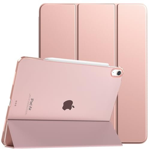TiMOVO Funda para iPad Air 13 Pulgadas (M3/M2-2025/2024), Cubierta Delgada para iPad Air 13 Pulgadas, Soporta Touch ID, Translúcida con Auto-Sueño/Estela, Oro Rosa
