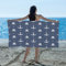 KOBLEN Mikrofaser-Strandtücher mit Anker-Motiv, dünnes Handtuch, sandfrei, leicht, schnell trocknend, große Reisehandtücher für Pool, Bad, Schwimmen, Yoga, Camping, Erwachsene, 150 x 78,7 cm