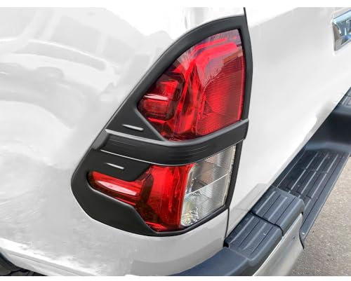JHCHAN Rücklichtabdeckung für Toyota Hilux 2015-2020 und 2021-2024 Basismodell Hilux AN110 AN120 AN130 Invincible Revo Rocco ABS Lichtumrandung