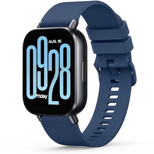 Wanme Bracelet compatible avec Xiaomi Redmi Watch 5 Active/Redmi Watch 5 Lite, pour homme et femme, en silicone souple, étanche, bleu marine