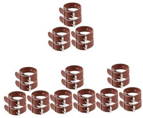 SUPVOX 4sets Bike Basket Straps Kickstand Bike Basket with Cup Holder Front Bike Basket Cycling Bike Basket Decoration Cruiser Bike Basket Pedal Bike Wheel Spoke Beads Leather 3pairs*4