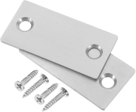DOITOOL 2pcs Door Strike Plate Door Plate Covers for Exterior Interior Hole Repair Filler