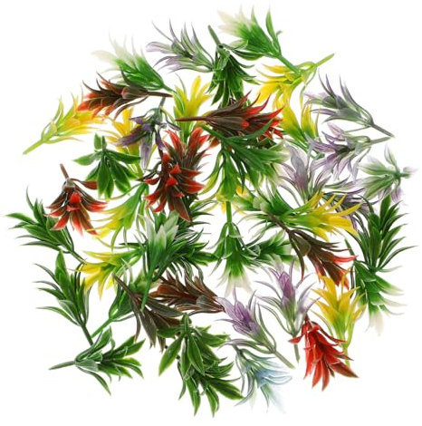 Lurrose Miniatur-gartenzubehör 50 Stück Cluster Mini-pflanzencluster Eisenbahn-pflanzenbüschel Für Den Außenbereich Basteln Und Dekorative Zwecke