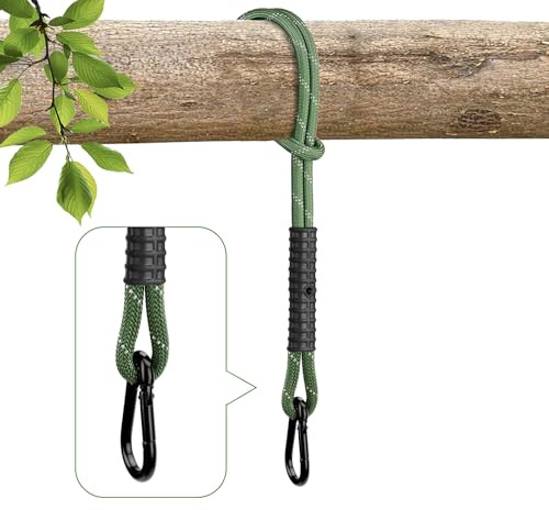 Heavy Duty Tree Swing Ropes, Hammock Tree Straps Hanging Kit, for Outdoor Swings Hammock Playground Set Accessories (2ft,25,Green,1Pack)