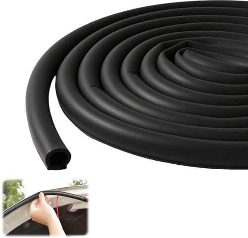 Junta autoadhesiva de goma universal para puerta de coche, junta de goma en forma de D de 10M, protección acústica, impermeable, protección para los bordes de la puerta del coche, junta para ventanas