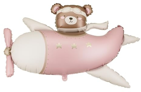 Its a girl Baby Shower Ballon PartyDeco 37 x 24 Zoll - Folienballon für Willkommen Baby & Neugeborene Deko, Rosa Bär Design | Willkommens-Baby-Dekorationen, rosa Bären-Design, Neugeborenenen-Party, Folie, Luft oder Heliumfüllung