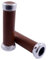 Lenkergriffe TUNING Griffe Retro Braun Leder Roller Scooter Motorrad