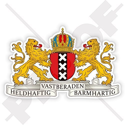 AMSTERDAM Wappen Emblem Niederlande Holland Nederland Niederländisch 110mm Auto & Motorrad Aufkleber, Vinyl Sticker
