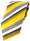 TigerTie Designer Krawatte in gelb grau weiss schwarz anthrazit gestreift - Tie Binder