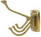Foresti & Suardi - Kleiderhaken Rustikal, Garderobe Haken Vintage, Wandhaken Gold farbig, aus poliertem massivem Messing mit klappbaren Gelenken