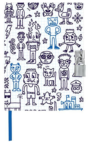 Moses 26139 Tagebuch Comic | Notizbuch mit hochwertigem Metallschloss, Blau