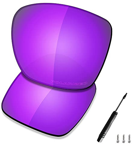 SAUCER Verres de rechange haut de gamme, tournevis T4 et vis pour lunettes de soleil Oakley TwoFace XL OO9350 High Defense – Violet polarisé, Violet violet polarisé, Taille unique