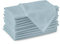 Encasa XO Baumwollstoffservietten | 12er-Set | Größe 43x43 cm | Ice Blue Volltonfarbe | Waschmaschinenfest