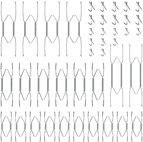 20 Pieces Invisible Wall Plate Hangers 4/5/6/8/10 Inches Wall Plate Hangers Stainless Steel Decorative with 20 Pieces Hook with Nails for Decorative Antique and Arts(Silver)