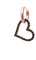 MAISON GIOIELLI FIRENZE - OHANA Mono Orecchino a Cerchio Piccolo con Ciondolo Cuore e Zirconi, Orecchino Singolo in Metallo Placcato Oro Anallergico Antigraffio e Waterproof (oro, nero)