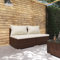 Gecheer 2-TLG. Loungemöbel Garten Rattan, Loungemöbel Polyrattan, Lounge Gartenmöbel Set, Balkonlounge Set Rattan, Terrassensofa Rattan, Gartensofa mit Kissen Poly Rattan Braun