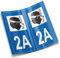 DECOHO - autocollant plaque immatriculation - 2 stickers pour plaque immatriculation voiture, remorque, caravane département